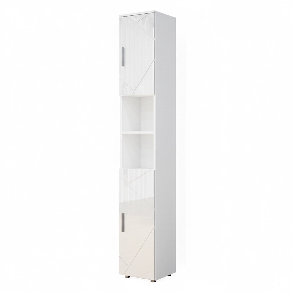 Mobile bagno alto Irma Bianco lucido 30 x 192 cm Vicco