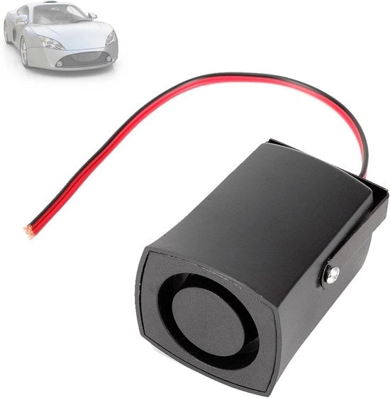 Allarme di allontanamento universale per veicoli 12V 115DB - Nero - Sicurezza passeggeri e pedoni - Segnalazioni di allontanamento
