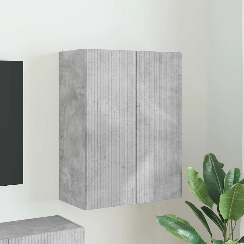 Mobile TV da parete-Mobile TV a Muro-Credenza TV Grigio cemento 59,5 x 31 x 80 cm