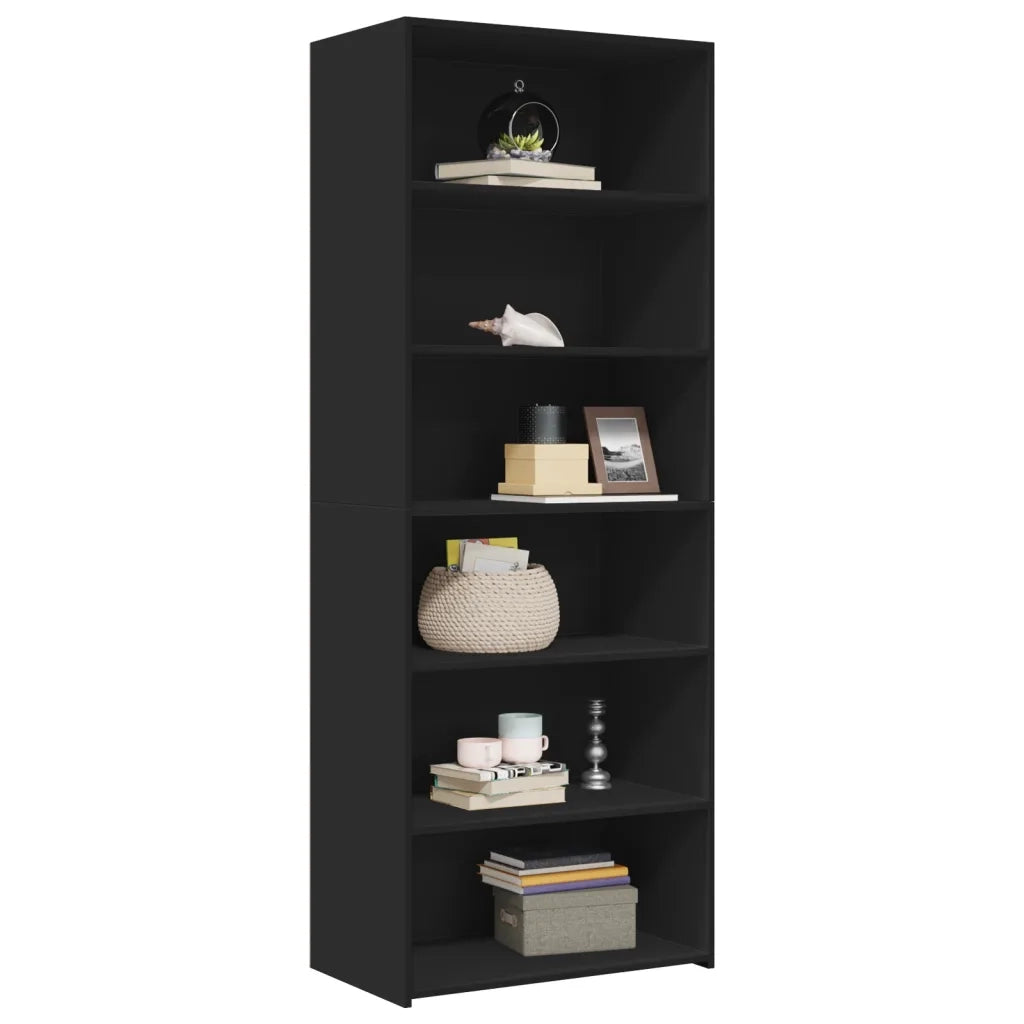 Credenza Nera 70x41x185 cm in Legno Multistrato 3281688
