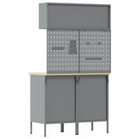 Set di mobili da lavoro con cassetto con blocco 5 pcs Rosso 3321427