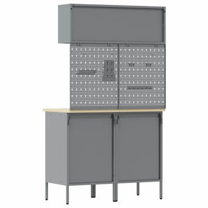 Set di mobili da lavoro con cassetto con blocco 5 pcs Rosso 3321427