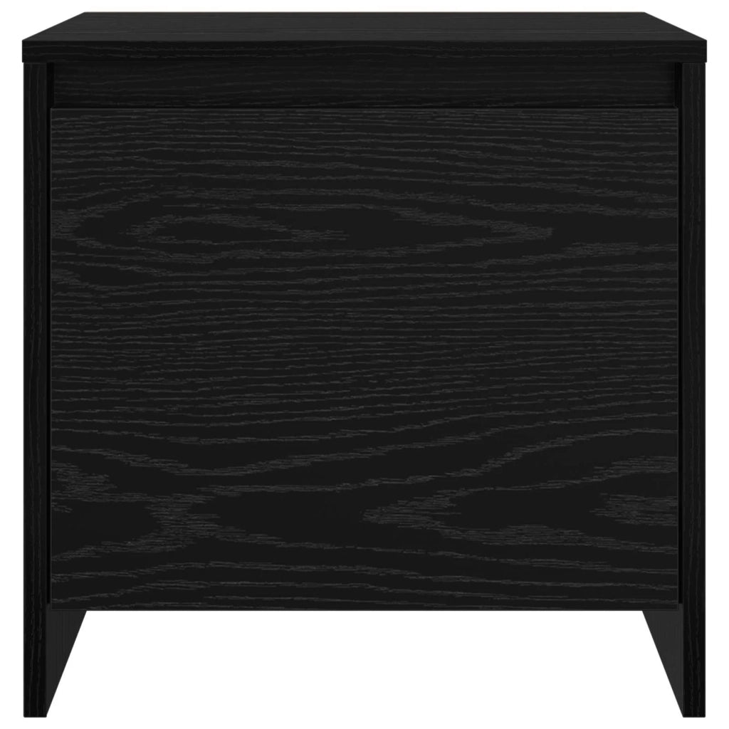 Comodino | Armadio da Notte | Mobiletto da notte Rovere Nero 45 x 34 x 44,5 cm