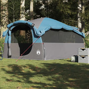 Tenda Familiare a Tunnel per 6 Persone Blu Impermeabile 4009573