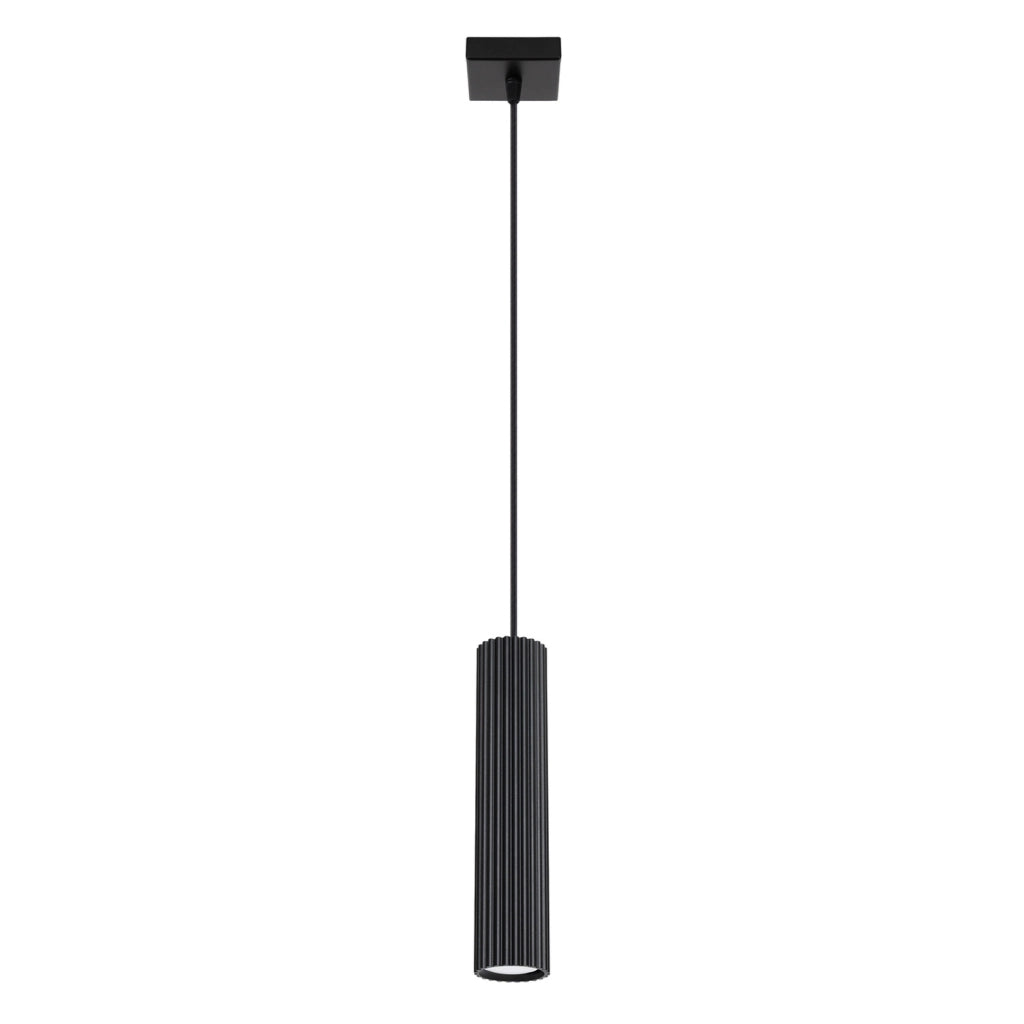 Lampada a sospensione GRAVIO in alluminio tubo nero GU10