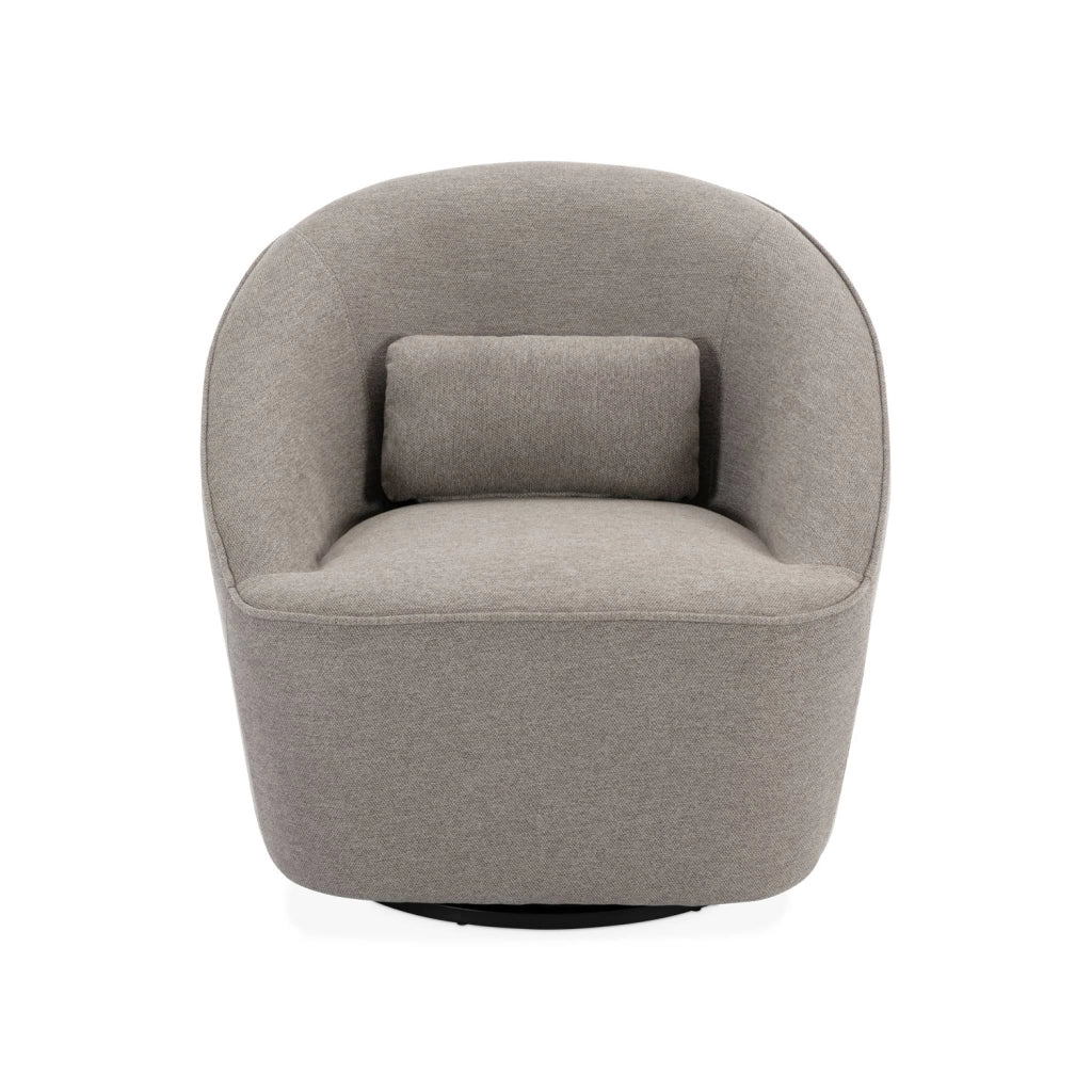 Poltrona girevole 360° con cuscino, grigio