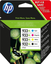 HP 932XL Black/933XL Cyan/Magenta/Yellow 4-pack Original Ink Cartridges cartuccia d'inchiostro 4 pz Originale Resa elevata (XL) Nero, Ciano, Magenta, Giallo