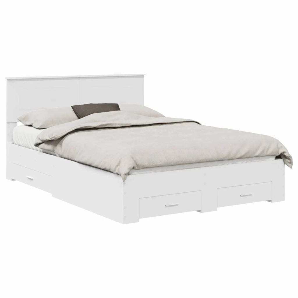 Struttura del letto Bianco 140 x 200 cm Legno multistrato 3408263