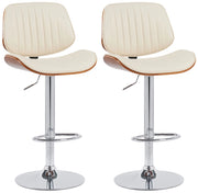 Set di 2 sgabelli da bar Clawson in ecopelle cromata 1