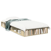 Letto singolo | Letto per adulti | Giroletto Rovere Sonoma 90x190 cm in Legno Multistrato