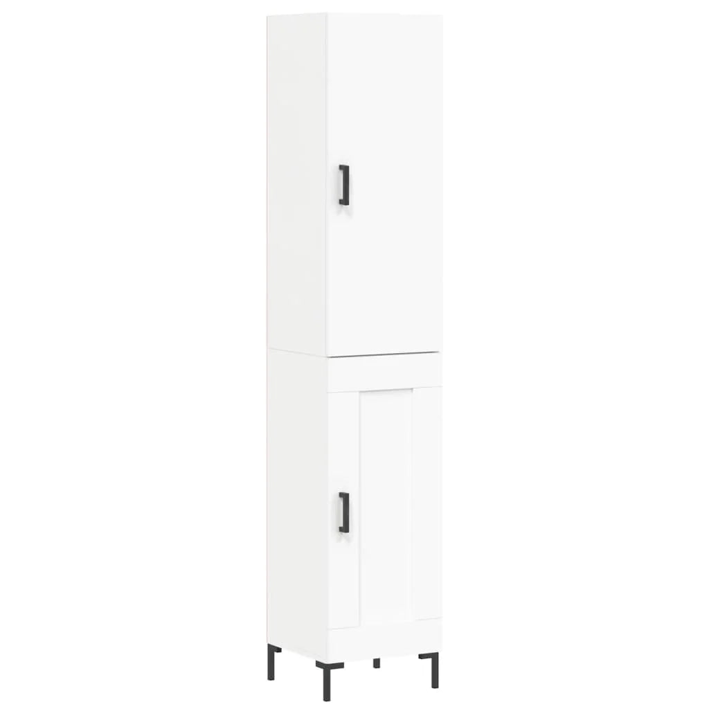 Buffet credenza cassettiera armadio mobile contenitore organizer cucina soggiorno salotto alto 34,5 x 34 x 180 cm legno ingegnerizzato bianco 02_0032415