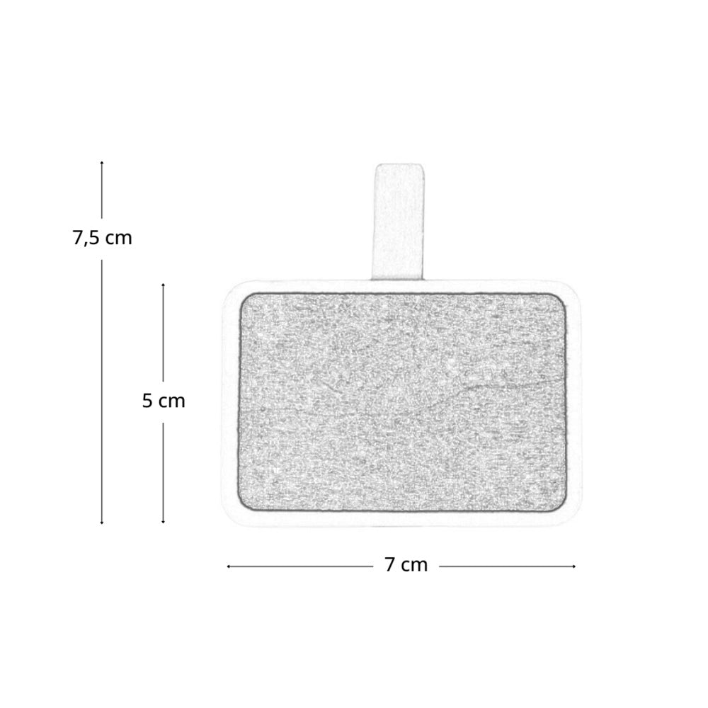 Lavagnette Rettangolari con Mollettina in Legno Set da 12 Pezzi Segnaposto 7x5cm