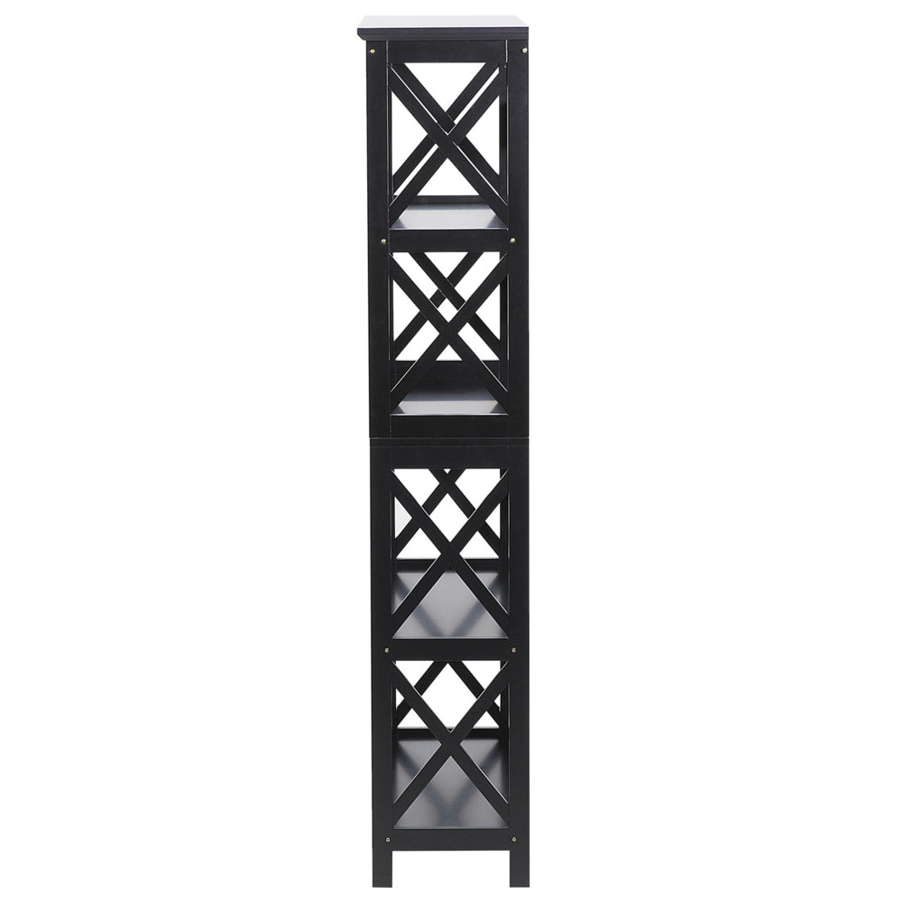 Set di mobili per ufficio libreria da scrivania in legno scuro con gambe in acciaio MDF nero, ripiani, cassetti, set moderno per l'home office