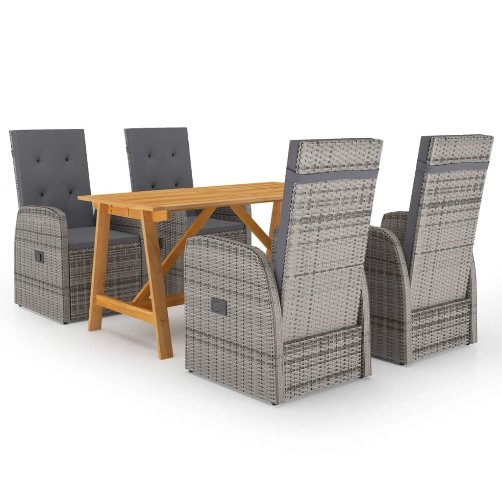 Set da pranzo da giardino mobili da esterno 5 pezzi grigio 02_0013779