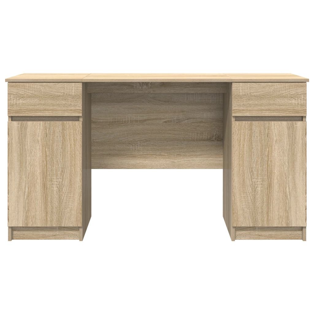 Scrivania  in Rovere Sonoma 140x49x76 cm in Legno Ingegnerizzato