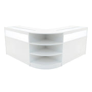 Set Bancone Bianco Theseus LED B1200 LM60 con Serratura e Vetrina Espositiva