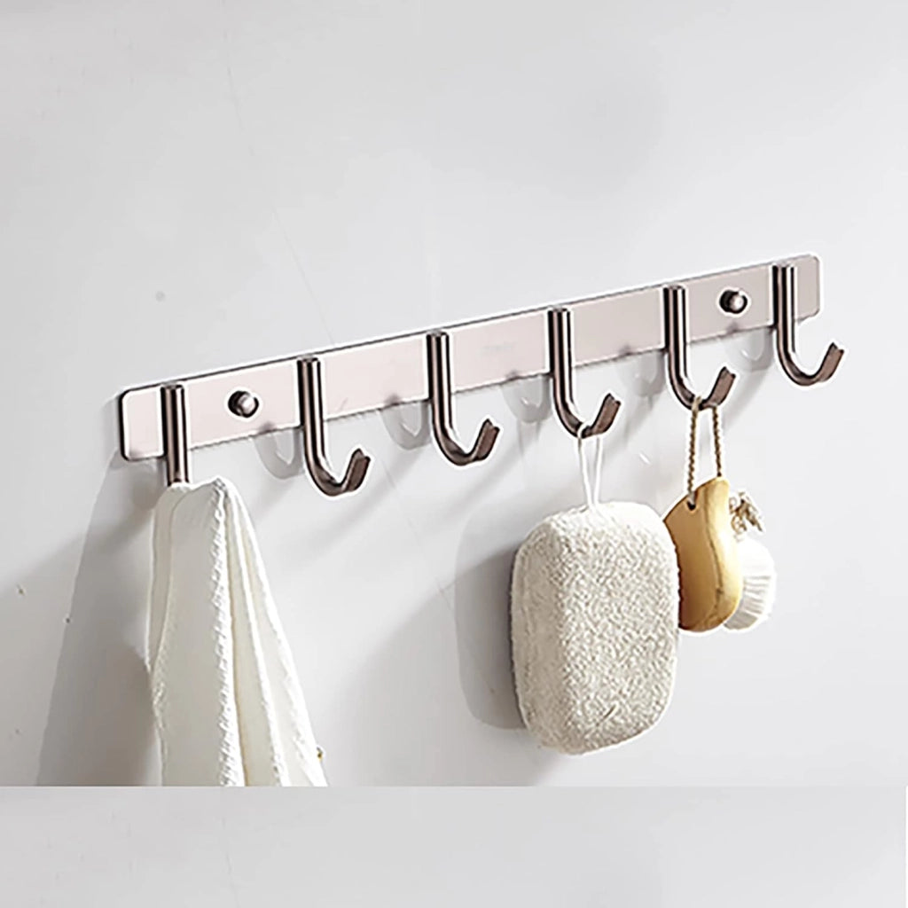 Appendiabiti/Gancio in Alluminio Spaziale/Appendiabiti da Parete Cucina Bagno Porta sul Muro Dietro Il camerino Vestiti Asciugamano Gancio Appendiabiti (Colore : F, Dimensioni : 60CM)