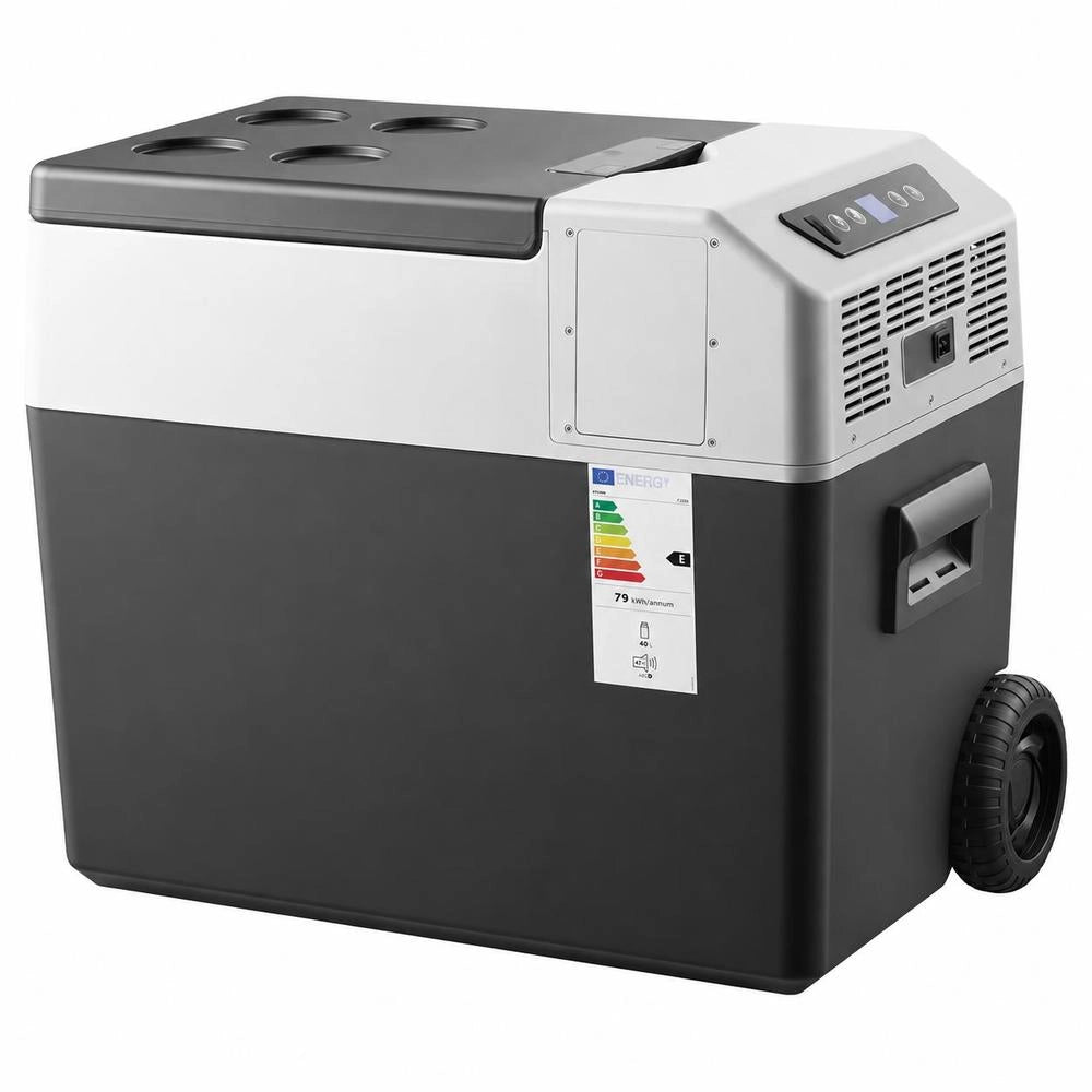 Frigorifero A Compressore Per Auto Portatile, Frigorifero Per Auto Con Ruote Maniglia Capienza 40 L Controllo APP, Temperatura Tra -22°C A 10°C, Congelatore Elettrico Per Camper SUV, Campeggio
