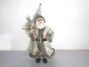 Carillon Giocattoli Musicali Babbo Natale Natalizio Decorativo damasco argento