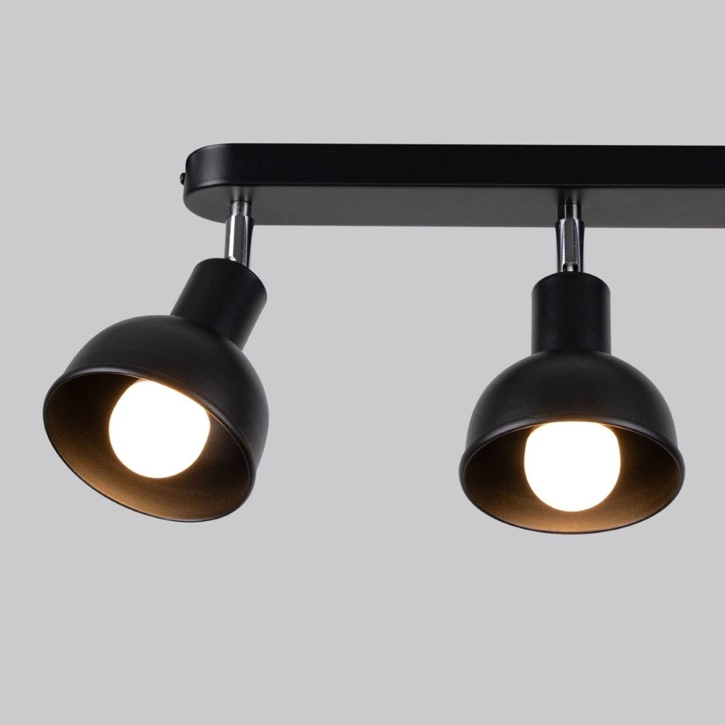 Spot soffitto minimal nero 3 luci E27 Pure Lume PU.1318