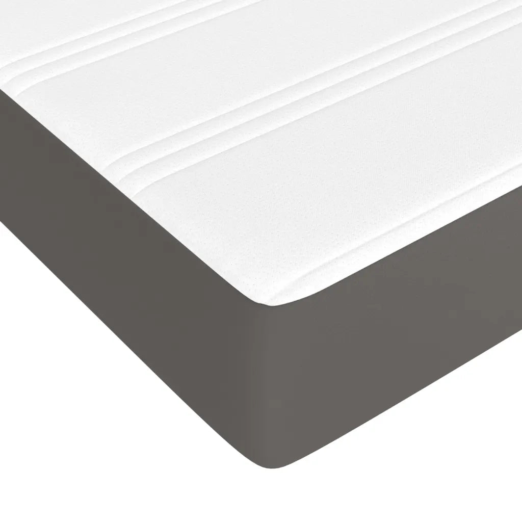 Materasso a Molle-Materasso per letto Grigio 120x200x20 cm in Similpelle