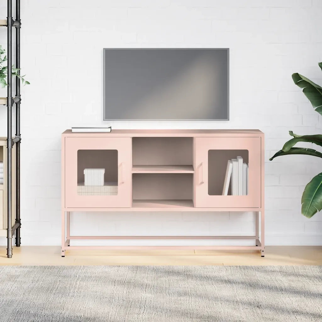 Mobile TV Rosa 100,5x39x60,5 cm in Acciaio 853381
