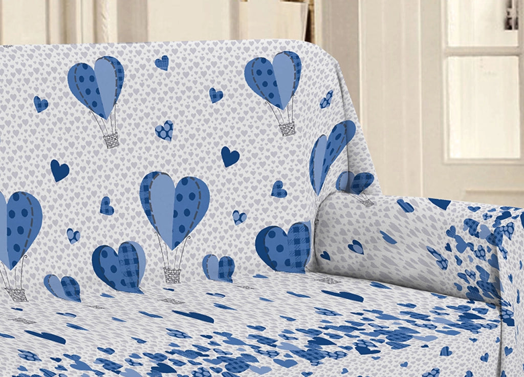 Telo Arredo Linea Pensieri Delicati In Cotone Disegno Mongolfiera Colore Blu - Singolo - Blu