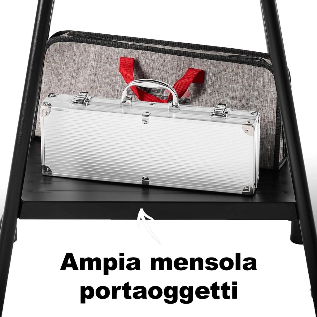 Barbecue a gas 2 fuochi bbq con accensione piezo e mensola portaoggetti con griglie in ghisa - compatto e stabile