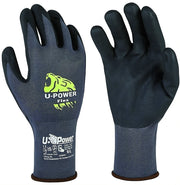 U-Power GUANTI DA LAVORO FLEX IN NYLON/NITRILE Col. Grigio/Nero tg. 10 12.00 paia