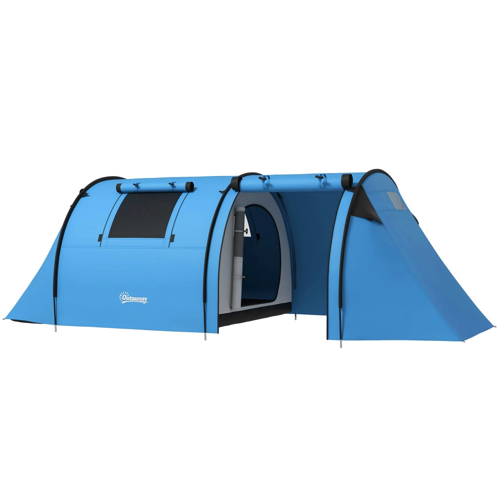 Tenda da campeggio per 3-4 persone ¨C zephmum ¨C Blu, impermeabile 3000mm