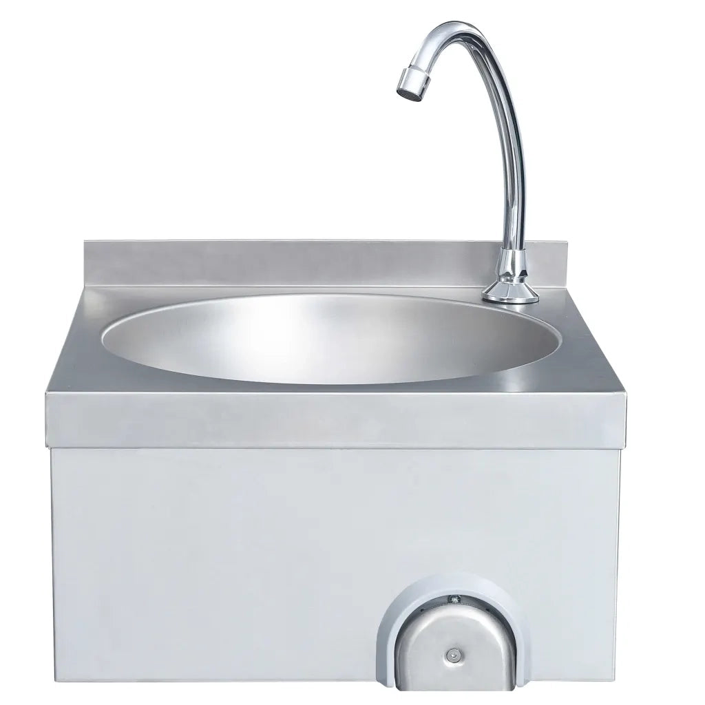 Lavandino con Rubinetto e Dispenser Sapone in Acciaio Inox 51113