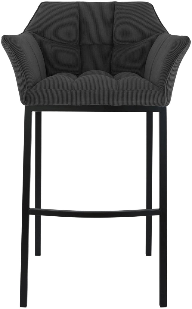 Sgabello bar Damaso B Cord con telaio a 4 piedi 5