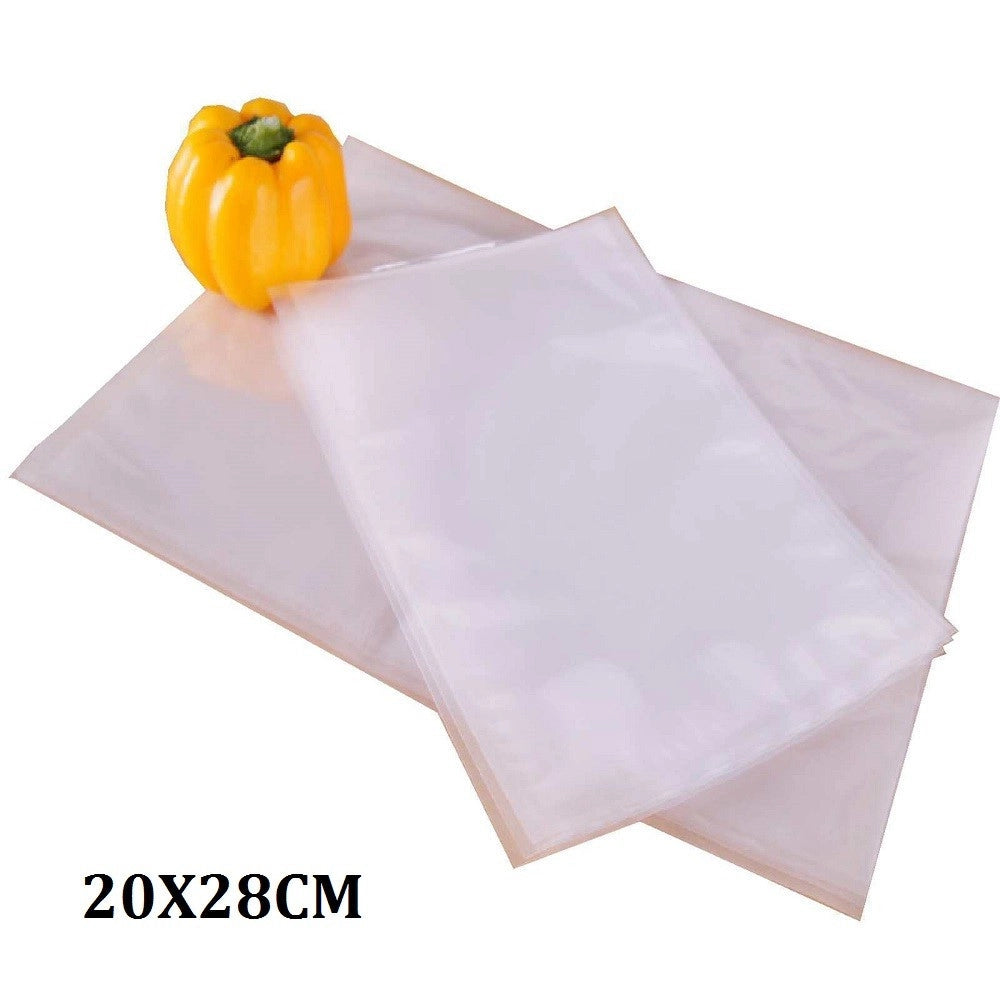 Trade Shop - 50 Sacchetti Sotto Vuoto Buste 20x28cm Per Alimenti Salvafreschezza Cibo Verdura -
