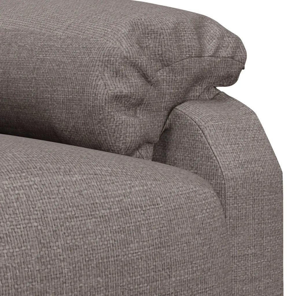 Poltrona Elettrica Reclinabile Tortora in Tessuto 3098432
