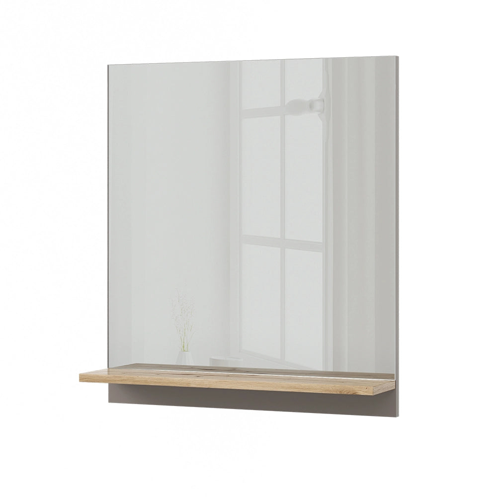 Vicco Specchio contenitore bagno Grigio 60 x 67 cm con ripiano
