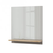 Vicco Specchio contenitore bagno Grigio 60 x 67 cm con ripiano