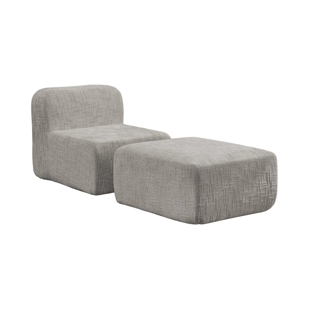 Poltrona reclinabile, poltrona modulare, tessuto chenille, schiuma ad alta elasticit¨¤ 30D, grigio