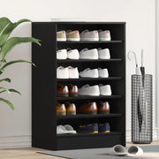 Mobile per scarpe  Nero Rovere 60x35x92 cm in legno ingegnerizzato