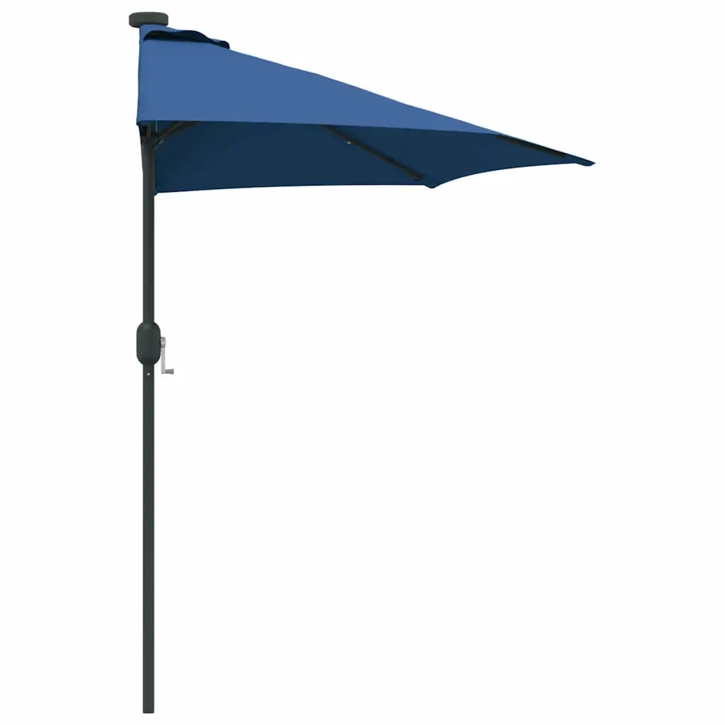 vidaXL Ombrello da giardino Azzurro 294 x 150 x 224 cm Tessuto