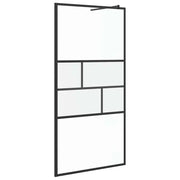 Parete Doccia Walk-in Nero 100 x 195 x 0,5 cm Vetro e Alluminio CFW9802515