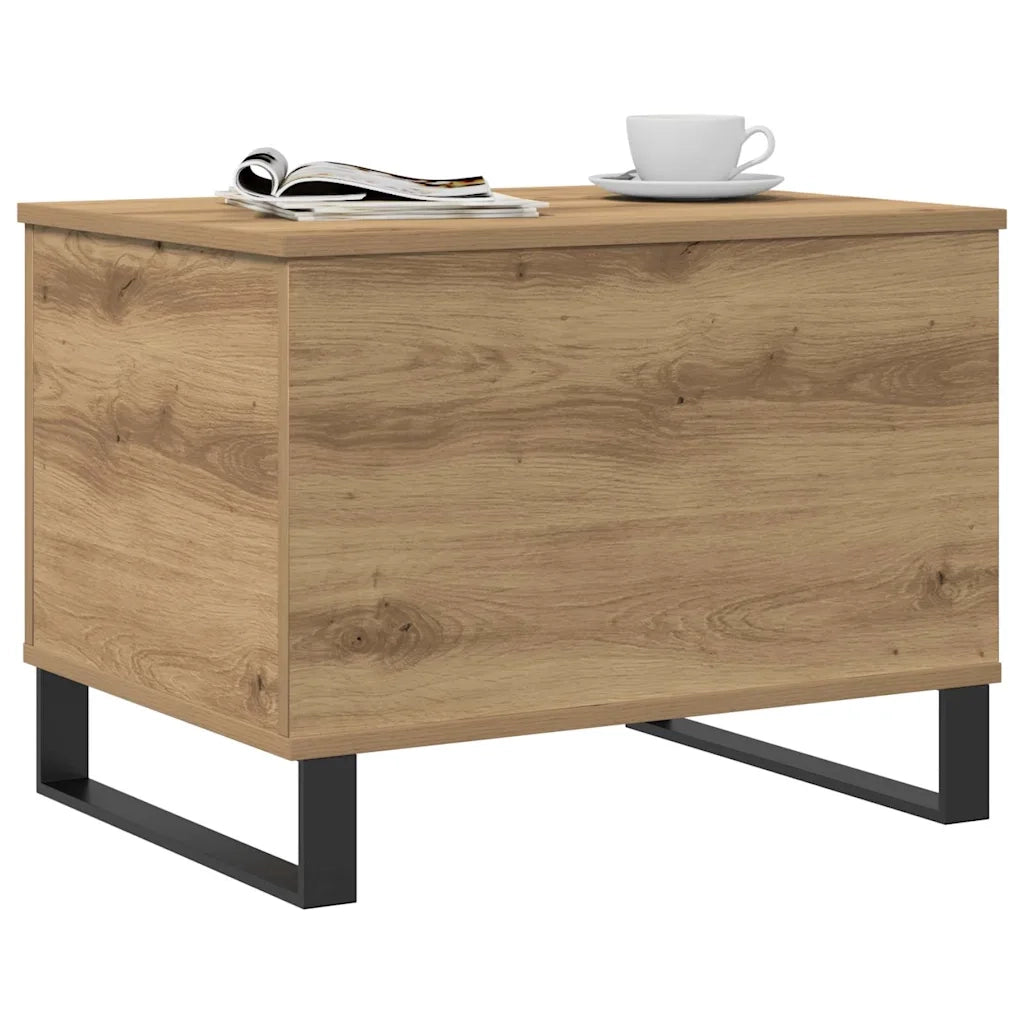 Tavolino salotto | Tavolino da caff¨¨ | Tavolino da Soggiorno Rovere Artigianale 60x44,5x45 cm in Truciolato