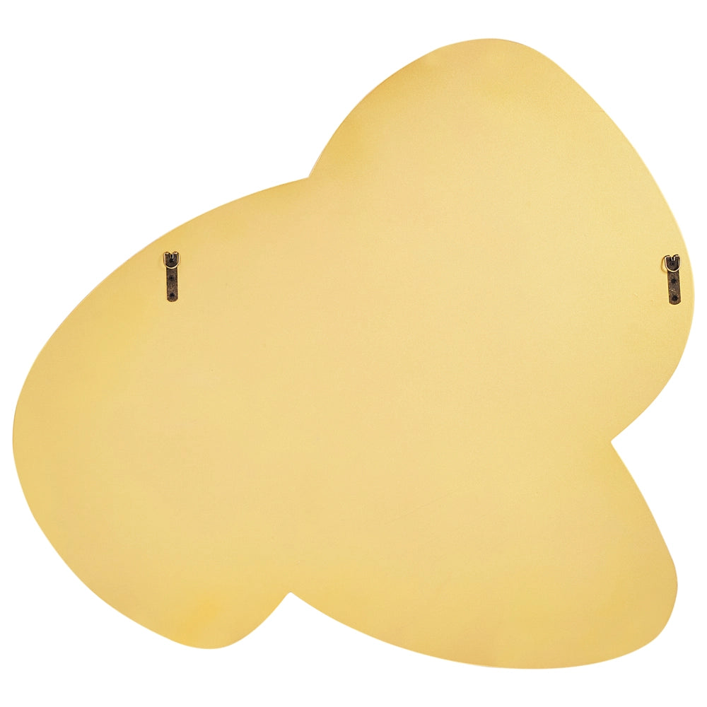 Specchio da parete in vetro oro MDF 99 x 89 cm Forma irregolare