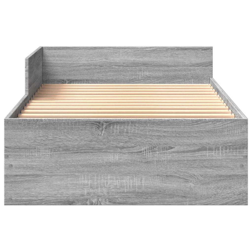 Struttura letto con testata Sonoma grigio 80 x 200 cm 8009039