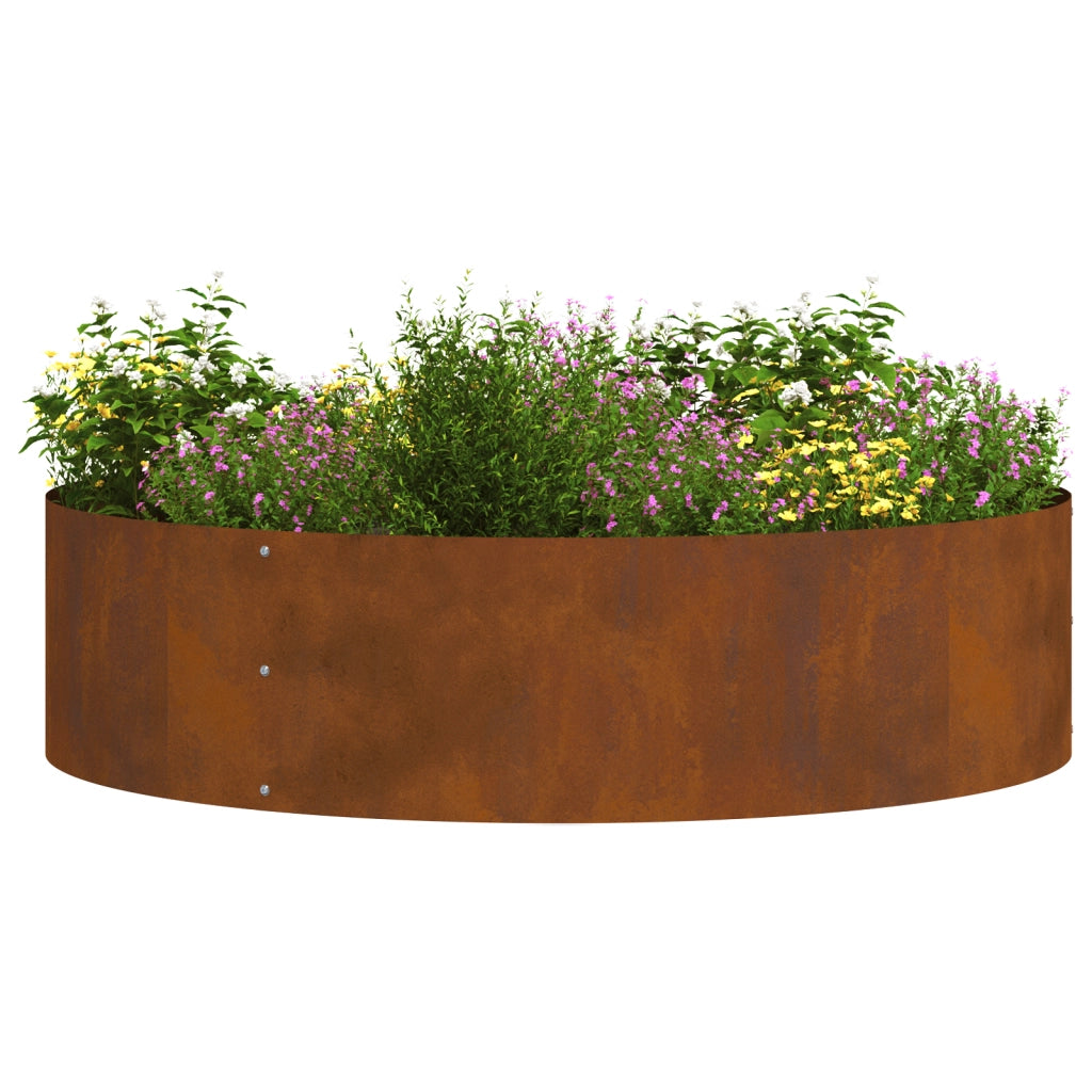 Fioriere in Acciaio Corten Acciaio Corten Grande Intarsi decorativi