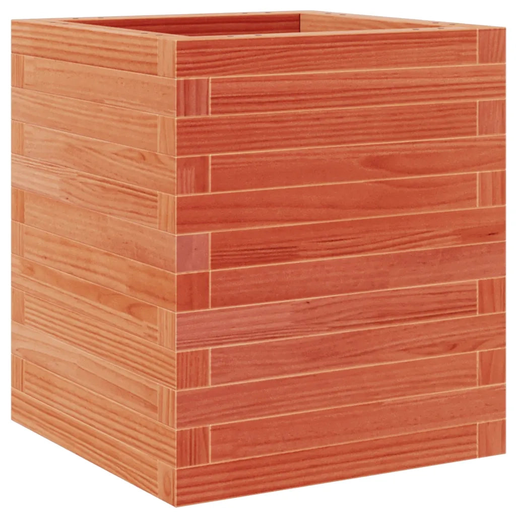Fioriera Giardino-Vaso da Esterno-Contenitore per Piante Marrone Cera 40x40x46 cm Legno Massello Pino