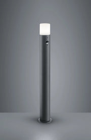 HOOSIC PALO ALTO LED CILINDRO ANTRACITE E DIFFUSORE BIANCO CON SENSORE DI MOVIMENTO H.80 CM 1 LUCE ATTACCO E27