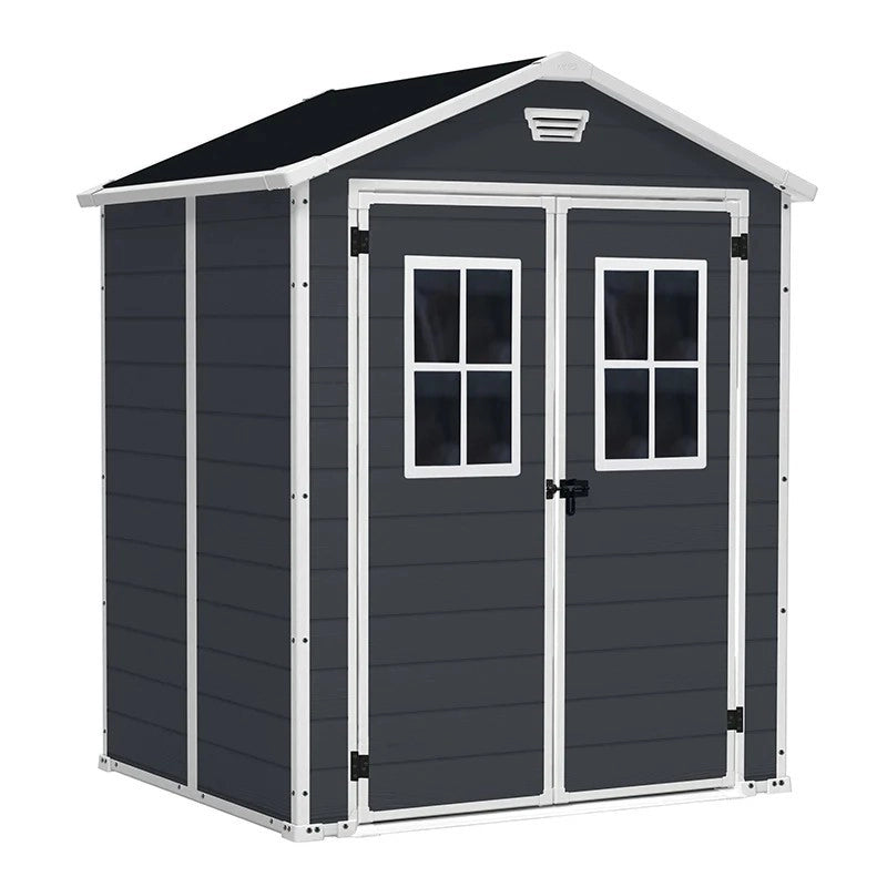 Casetta Keter Manor 6x5 grigio scuro cm 185x152x226 h