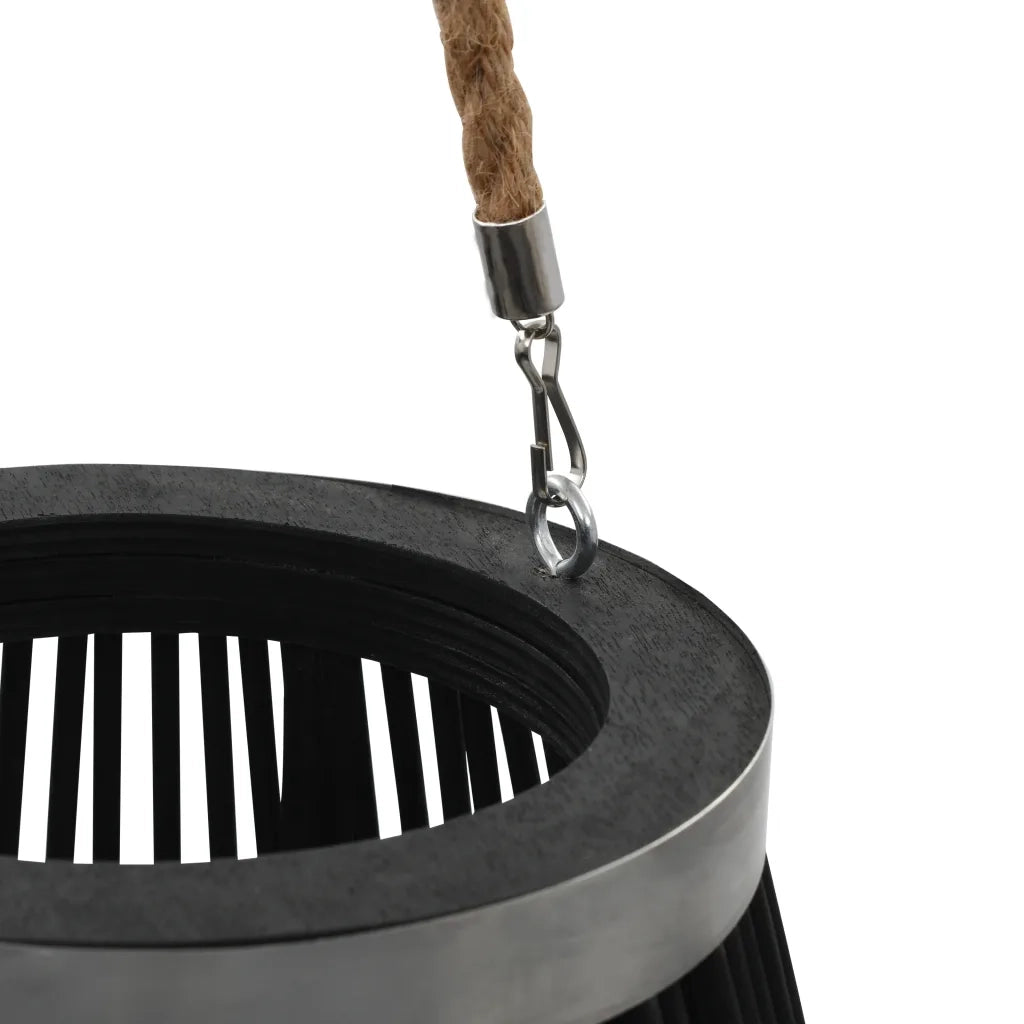 Supporto per Lanterna a Sospensione in BambÃ¹ 60 cm Nero cod mxl 66236
