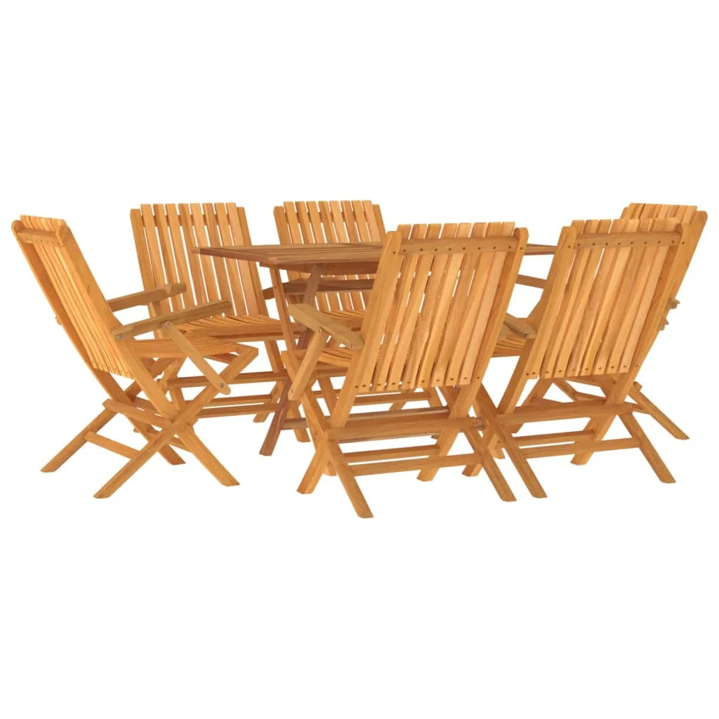 Set da pranzo/mobili da giardino in legno massello di teak da 7 pezzi 02_0014346