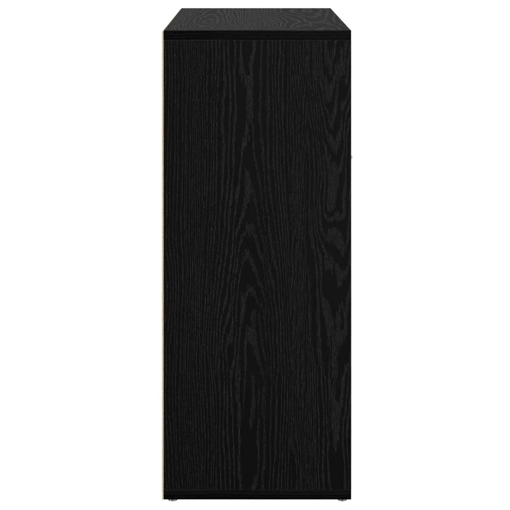 Credenza | Madia | Buffet da pranzo | Armadio da pranzo Rovere Nero 60 x 30 x 75 cm Legno multistrato